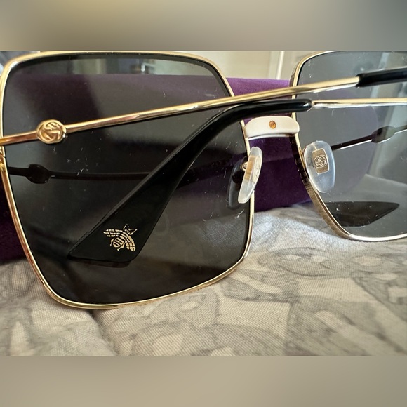 GUCCI SUPREME GG04145 UNISEX SQUARE GG PRINT MONOGRAM MIRROR SUNGLASSES - Picture 10 of 17